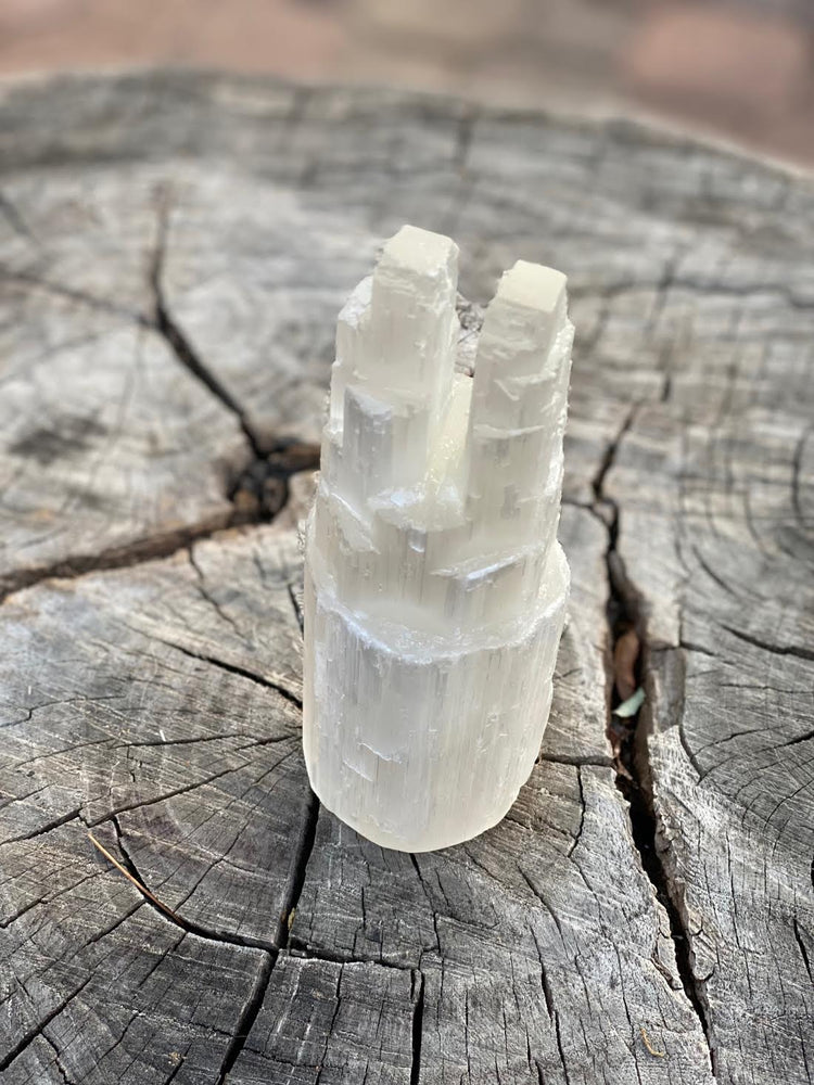 Double Tipped Selenite Tower