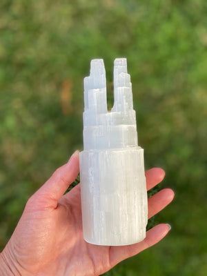 Double Tipped Selenite Tower